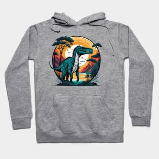 Dinosaur rounded color design Hoodie